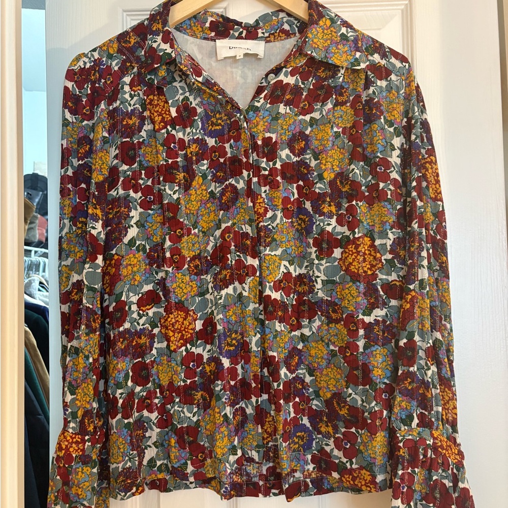 ba&sh Multicolor Floral Blouse